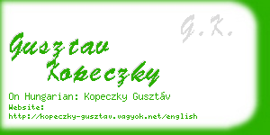 gusztav kopeczky business card